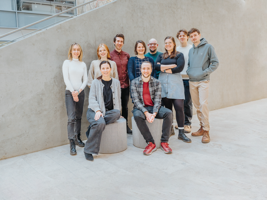 Forschungsgruppe Medieninformatik mit Leonie Lindemann, Nele Balke, Tino Hentschel, Katharina Weiß, Torben Volkmann, Amelie Unger, Raimund Canzler, Rafael Wortmann, Nicole Jochems, Markus Dresel
